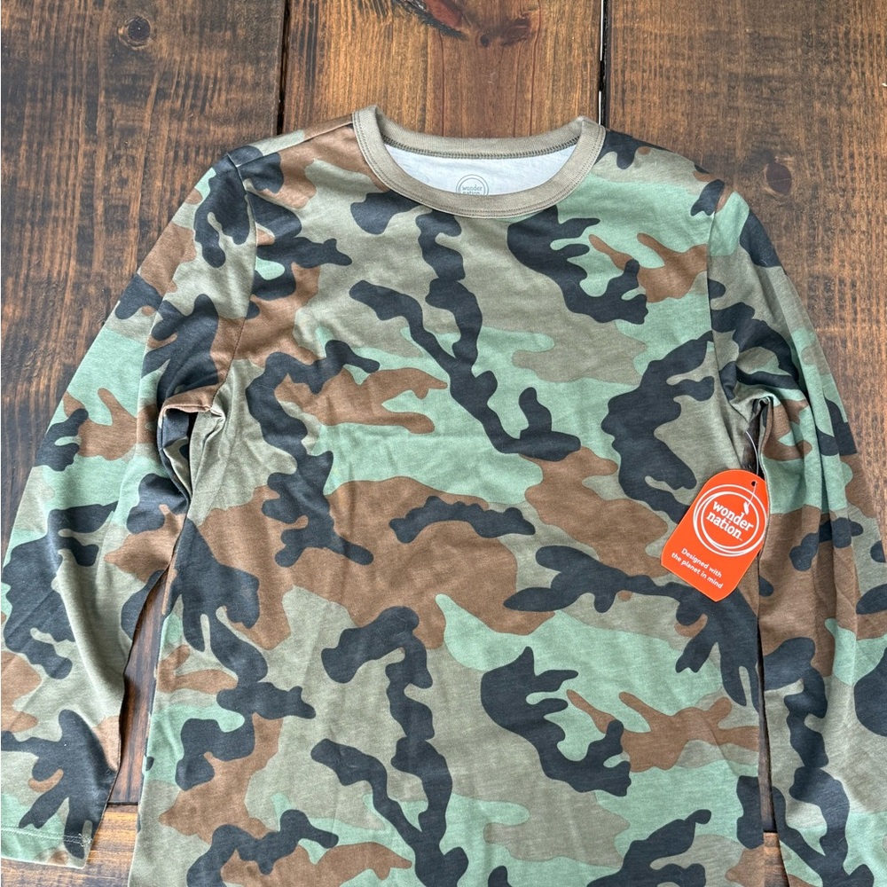 Wonder Nation Gray Patterned Shirt